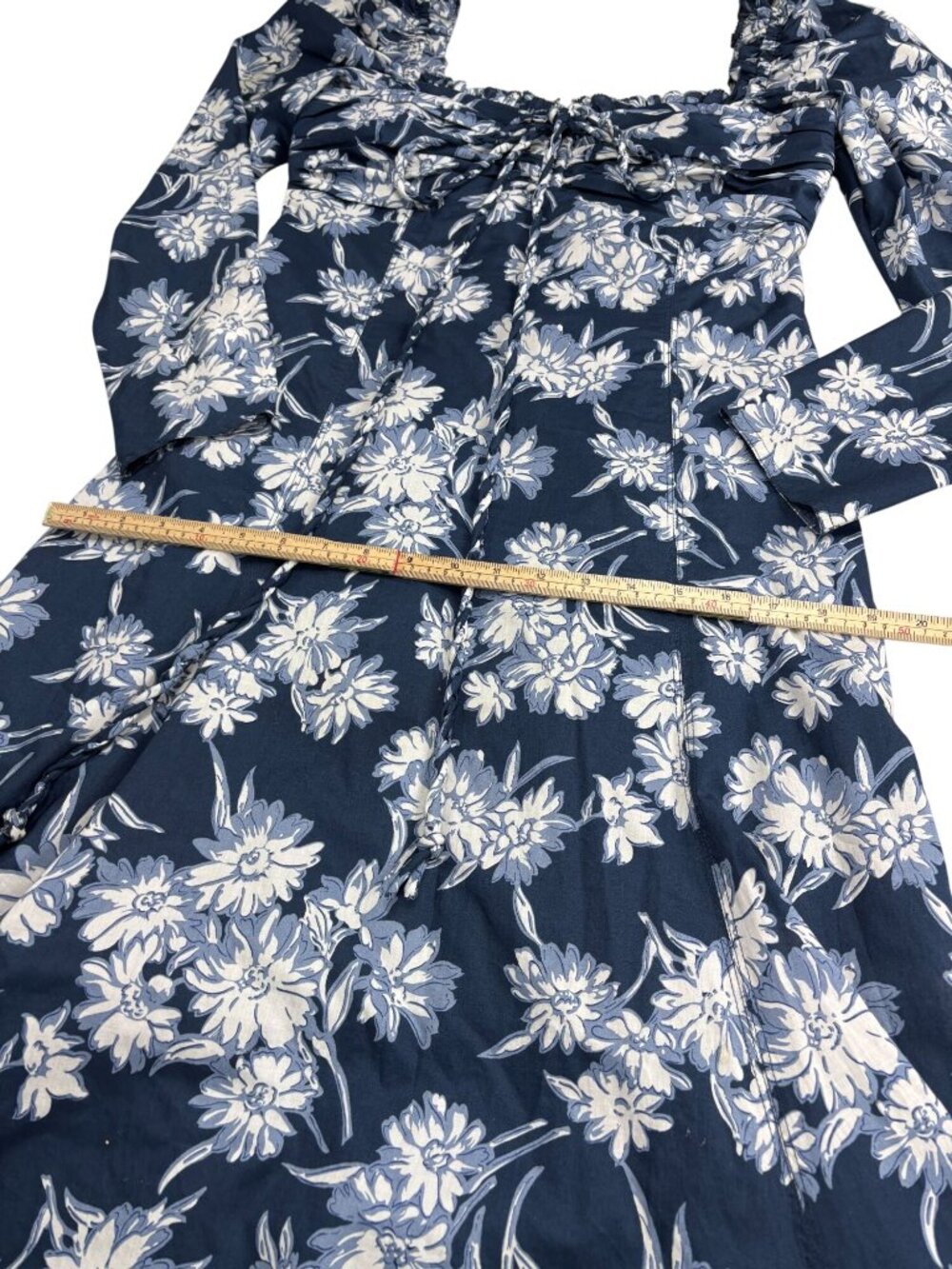 Polo by Ralph Lauren Navy White BLOOM Midi Dress size 10 originally $598 floral - Picture 13 of 15